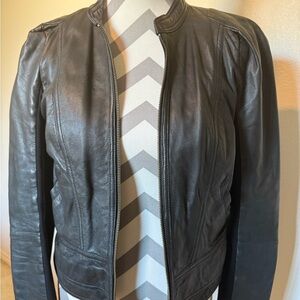 Hinge Women's Black Leather Jacket